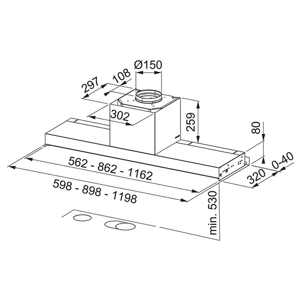 Вытяжка кухонная FRANKE STYLE DRIP FREE FST DRIP-FREE 120 X 305.0662.834, черный 800006298 фото