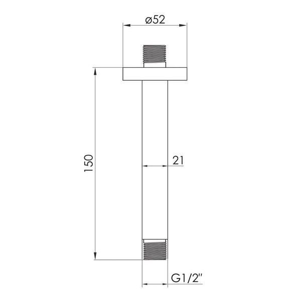 Кронштейн для верхнього душу IMPRESE SH01-150 29222 фото