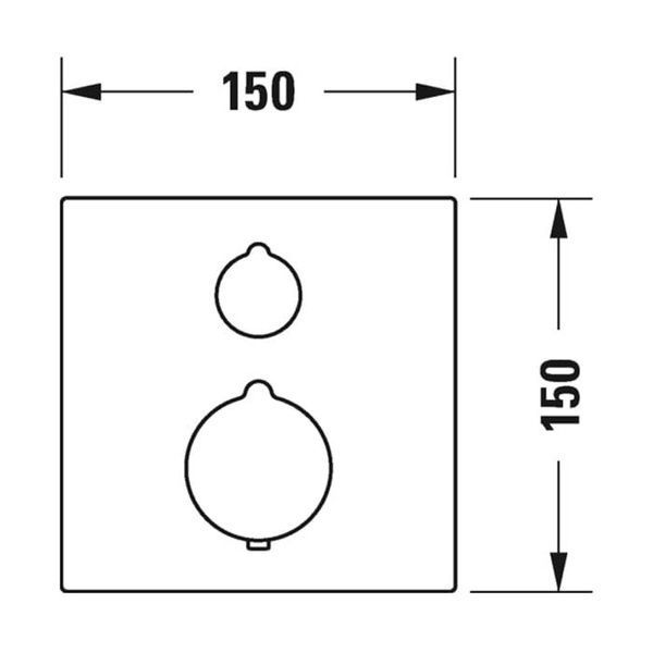 Термостат для ванної прихованого монтажу DURAVIT C.1 C15200013010 800006148 фото