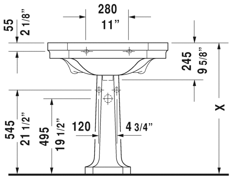 П'єдестал DURAVIT 1930 0857900000, 1930 800006248 фото