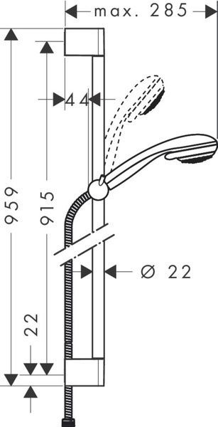 Душовий набір HANSGROHE CROMETTA 27762000 29927 фото