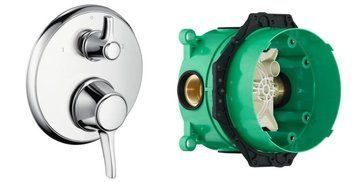Термостат скрытого монтажа 2 функции со скрытой частью HANSGROHE SHOWER SELECT DEL 15753000+01800180 93362 фото