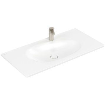 Умывальник накладной VILLEROY & BOCH ANTAO 4A76A2RW, 100x50см, без перелива, с отверстием под смеситель, Ceramic Plus, белый матовый 800005708 фото