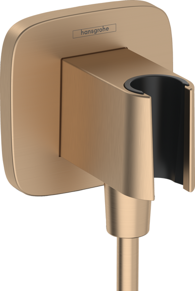 Шланговое подсоединение HANSGROHE FIXFIT Q 26887140, бронза 96198 фото