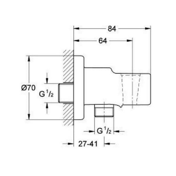 Шлангове з'єднання GROHE RELEXA PLUS 28628000 12036 фото