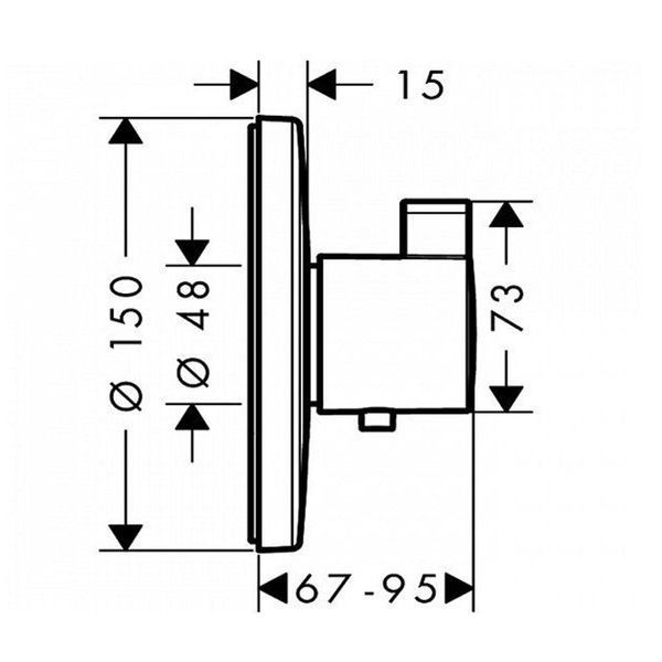Термостат для душу HANSGROHE ECOSTAT 15755000 55109 фото