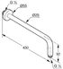 Кронштейн для верхнього душа KLUDI A-QA 665149100, 400 мм, хром 80000001980 фото 2