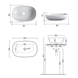 Умывальник накладной 60 см NIC DESIGN MILK 1526013, антрацит 101058 фото 2
