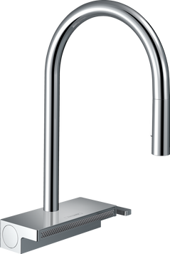 Смеситель для кухонной мойки с выдвижным душем HANSGROHE AQUNO SELECT M81 73837000 71644 фото