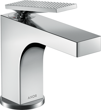 Смеситель для раковины AXOR CITTERIO 39001000, однорычажный, 90 с рычаговой рукояткой, для гостевой раковины, с донным клапаном - с текстурой 800004826 фото