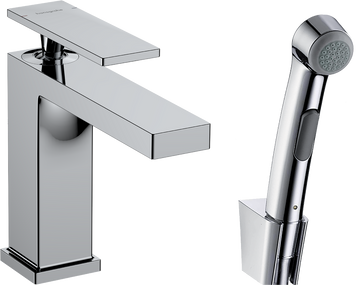 Смеситель для раковины с гигиеническим душем HANSGROHE TECTURIS E 73210000 96954 фото