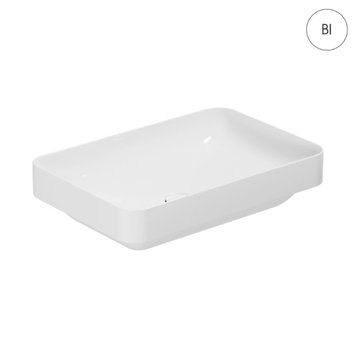 Умивальник що вбудовується з донним клапаном 60х40см AZZURRA ELEGANCE ELLG060400S0BI+PILCE, білий 103462 фото