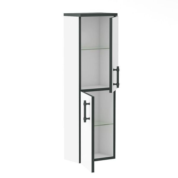 Пенал для ванної кімнати IMPRESE BLACK EDGE f32113W, білий 81847 фото