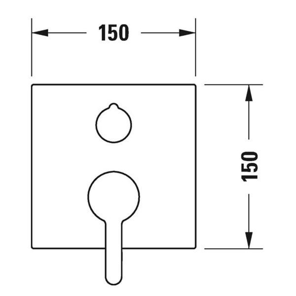 Смеситель для ванной скрытого монтажа DURAVIT C.1 C15210011010 800006150 фото