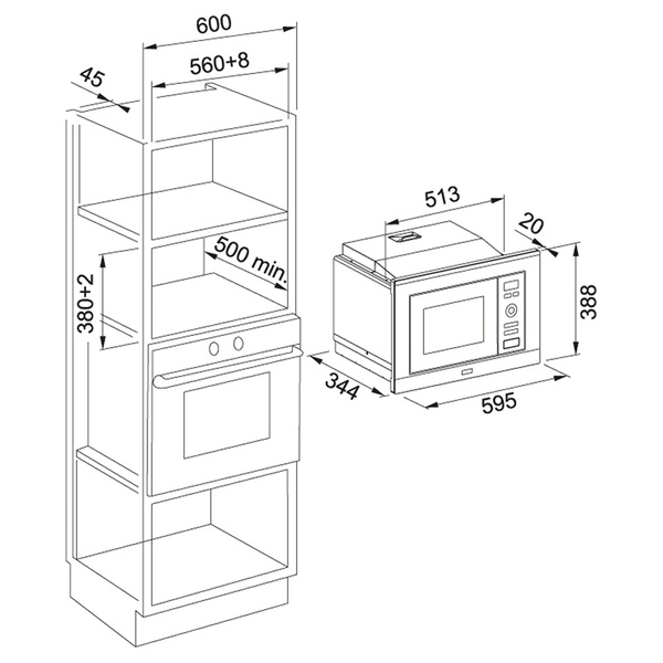 Микроволновая печь встраиваемая FRANKE SMART Plus FMW 20 SMP G XS 131.0574.627 800007050 фото