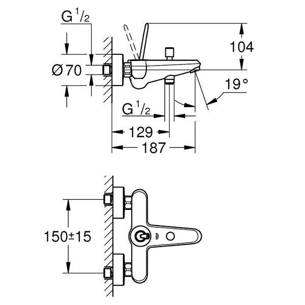 Змішувач для ванни GROHE EURODISC JOY 23431LS0 47192 фото