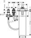 Скрытая часть смесителя на край ванны на отверстия HANSGROHE 13481180 93358 фото 2