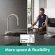Змішувач для кухонної мийки з висувним душем HANSGROHE AQUNO SELECT M81 73837000 71644 фото 7