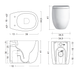 Унитаз напольный NIC DESIGN MILK 3716013, антрацит 99394 фото 2