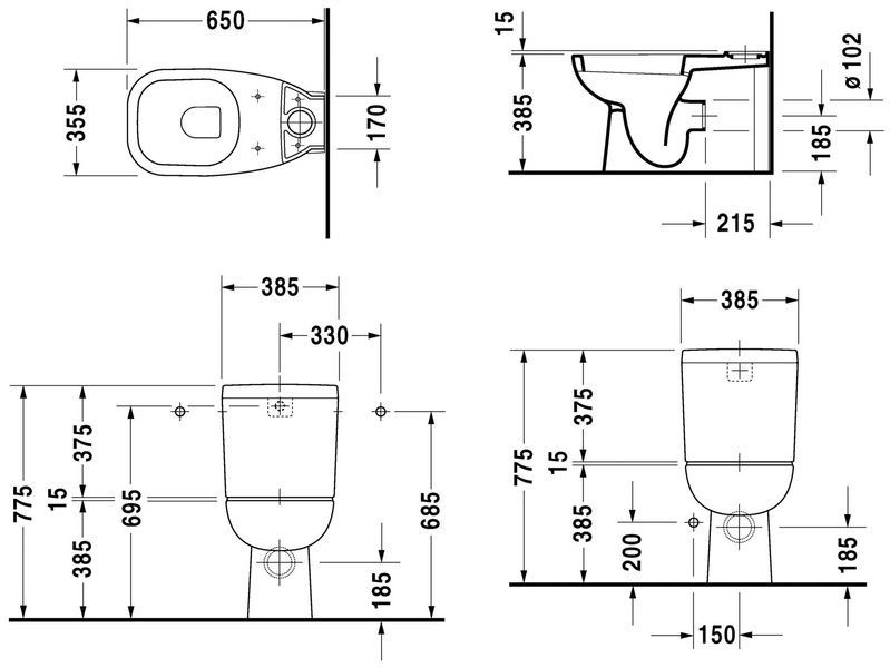 Унітаз підлоговий DURAVIT D-CODE 21180900002 800006050 фото