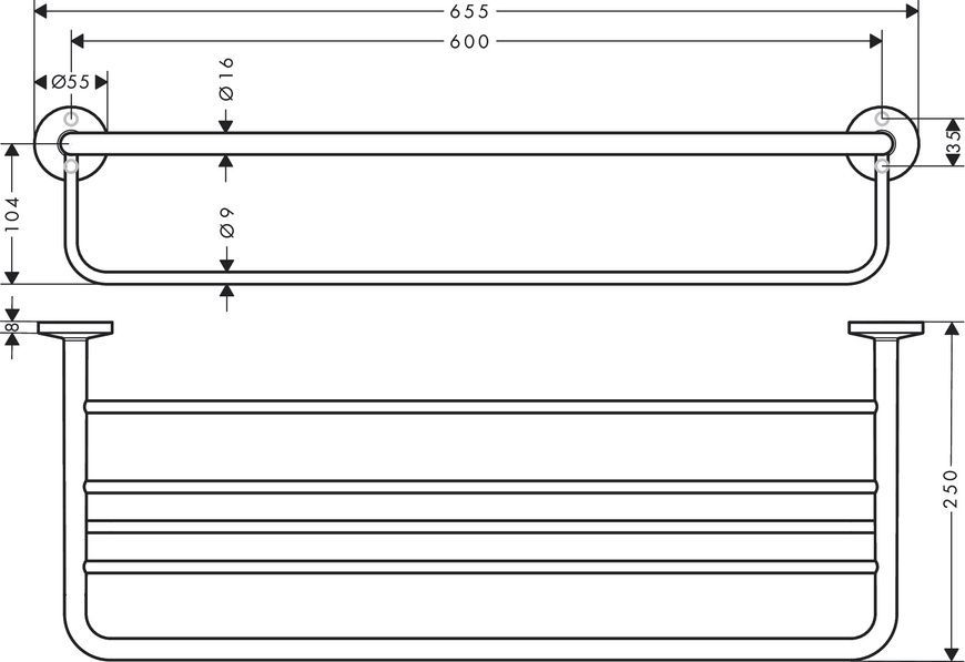 Вешалка для полотенец AXOR UNIVERSAL CIRCULAR 42843700, белый 95011 фото