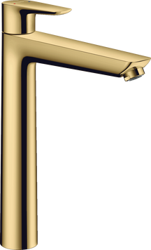 Смеситель для раковины с высоким изливом и донным клапаном HANSGROHE TALIS E 71716990, золото глянец 73958 фото