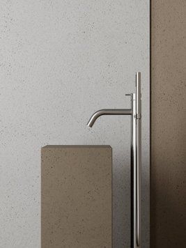 Змішувач для ванни підлоговий 52 см NIC DESIGN MADE NC.015951INOXest, нержавіюча сталь 103593 фото
