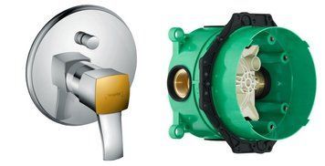 Смеситель скрытого монтажа 2 функции со скрытой частью HANSGROHE METROPOL CLASSIC 31345090+01800180 92892 фото
