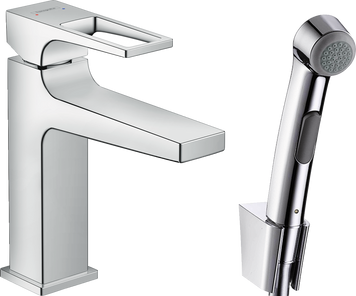 Смеситель для раковины с гигиеническим душем HANSGROHE METROPOL 74522000 62754 фото