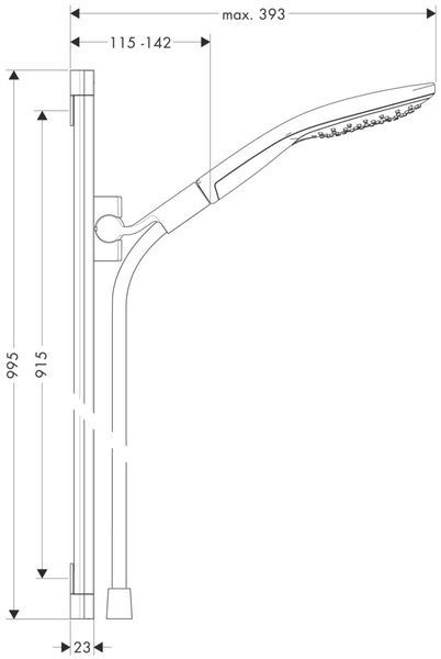 Душевой набор HANSGROHE RAINDANCE SELECT 26626400, хром с белым 29924 фото