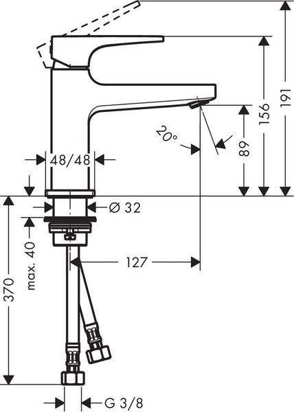 Змішувач для раковини HANSGROHE METROPOL 74500000 58662 фото