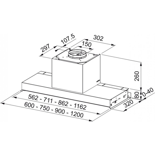 Вытяжка кухонная FRANKE STYLE DRIP FREE FST DRIP FREE 90 X/2 KL 305.0705.073, черный 800006301 фото