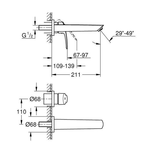 Змішувач для умивальника GROHE EUROSMART 29338003 86929 фото