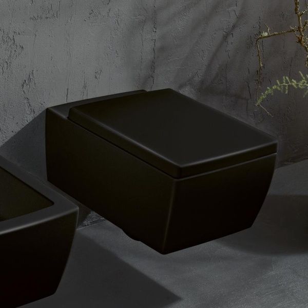 Унітаз підвісний VILLEROY & BOCH MEMENTO 2.0 4633R0S5, Ceramic Plus, чорний 73047 фото