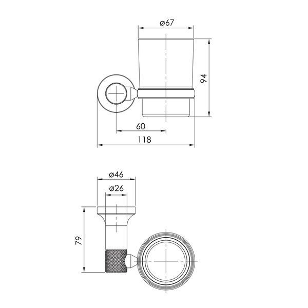 Стакан для ванної кімнати IMPRESE BRENTA ZMK081906230, нікель 71193 фото
