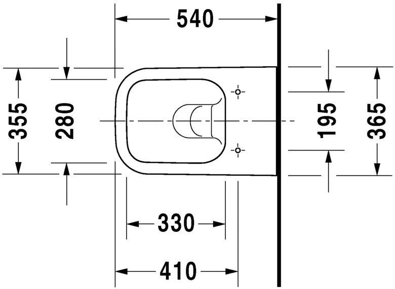 Унітаз безободковий DURAVIT HAPPY D.2 2222098900, Rimless, чорний матовий 800006051 фото
