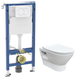 Набір інсталяція GEBERIT DUOFIX H112 з унітазом RJ FEEL Rimless, клавіша DELTA01 ROUND біла 102839 фото 1