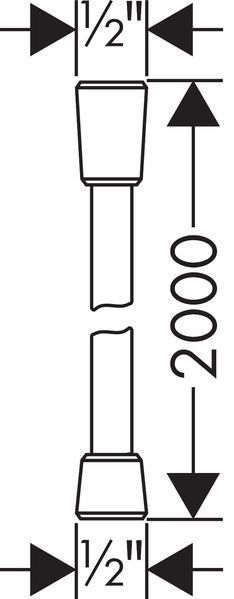 Душовий шланг AXOR 28624000, 2.00 м 800004628 фото