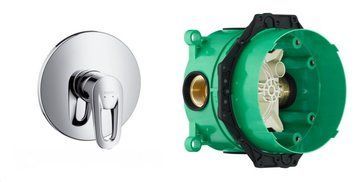 Смеситель скрытого монтажа 1 функция со скрытой частью HANSGROHE METROPOL E 14675090+01800180 93370 фото