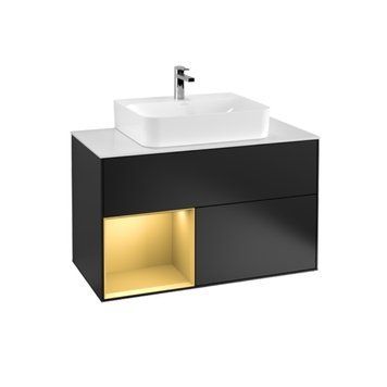 Тумба под раковину VILLEROY & BOCH FINION G111HFPD, черный 800005611 фото