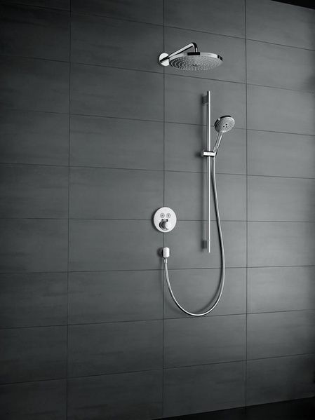 Верхний душ с держателем HANSGROHE RAINDANCE SELECT 27378400, хром с белым 39136 фото