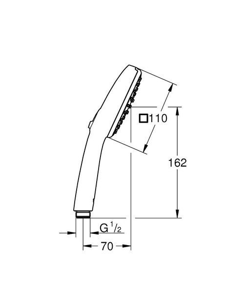 Ручной душ GROHE TEMPESTA 267462433, черный матовый 95904 фото