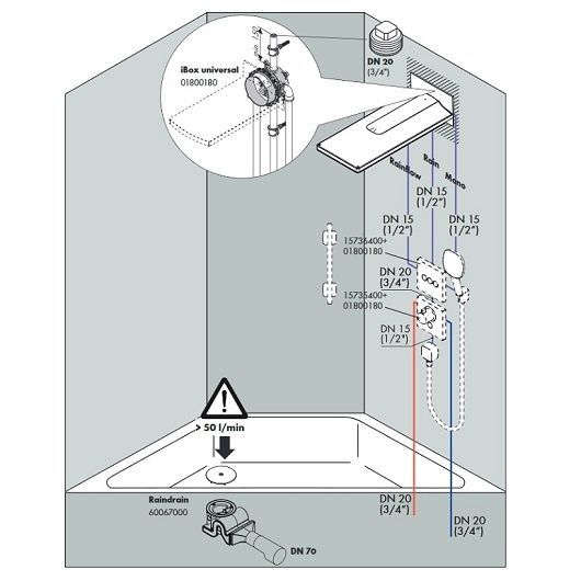 Лейка верхнего душа HANSGROHE RAINDANCE 24001600 59981 фото