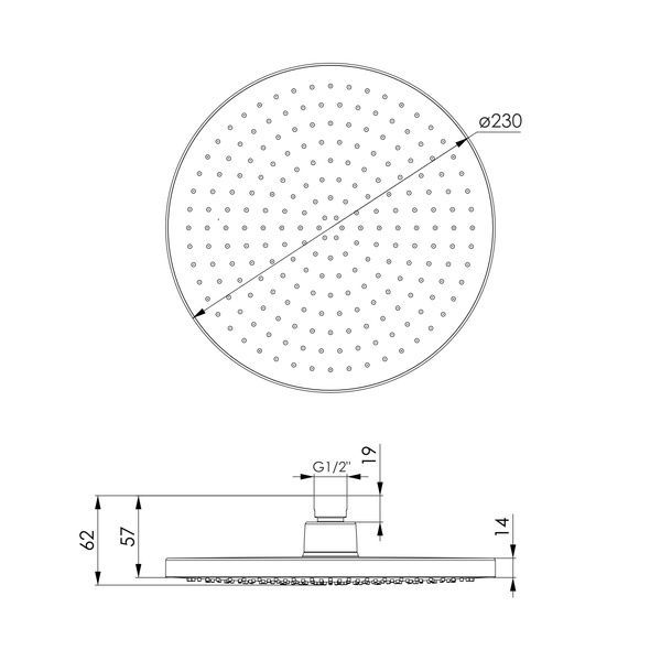 Лейка верхнего душа Лейка верхнего душа IMPRESE LSR f02600101AJ 93973 фото