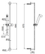 Душова штанга MARINER WELLNESS SALISCENDI WLS1013-RS, бронза 99087 фото 2