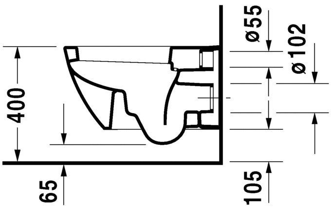 Унитаз подвесной DURAVIT HAPPY D.2 2221090000, 355х540 800006052 фото