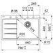 Кухонная мойка FRANKE CENTRO CNG 611-78 TL 114.0716.709, темно-серый матовый 800006902 фото 2
