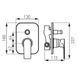 Смеситель скрытого монтажа FERRO ALGEO SQUARE BAQ7P, хром 80000002892 фото 4
