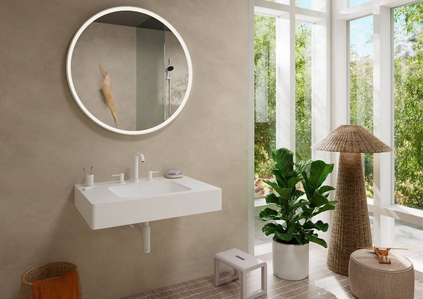 Змішувач для раковини з донним клапаном HANSGROHE TECTURIS S 73330700, білий матовий 800004062 фото