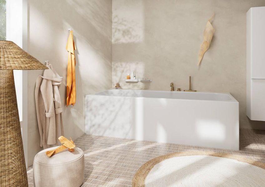 Смеситель на борт ванны HANSGROHE TECTURIS S 73447140, бронза сатин 800004212 фото